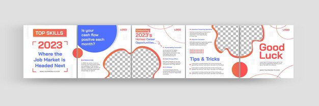 Vector instagram carousel template for top skills now set of editable social media instagram carousel post