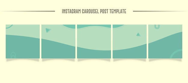 Instagram-carrouselpostsjabloon met vijf pagina's