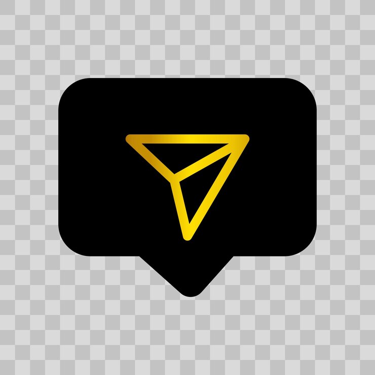 Vector instagram direct message notification icon with transparent background