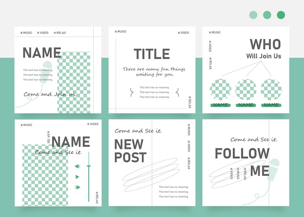 instagram facebook social media post design about music