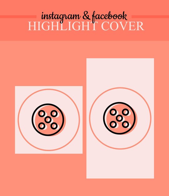 Vector instagram facebook story highlight covers