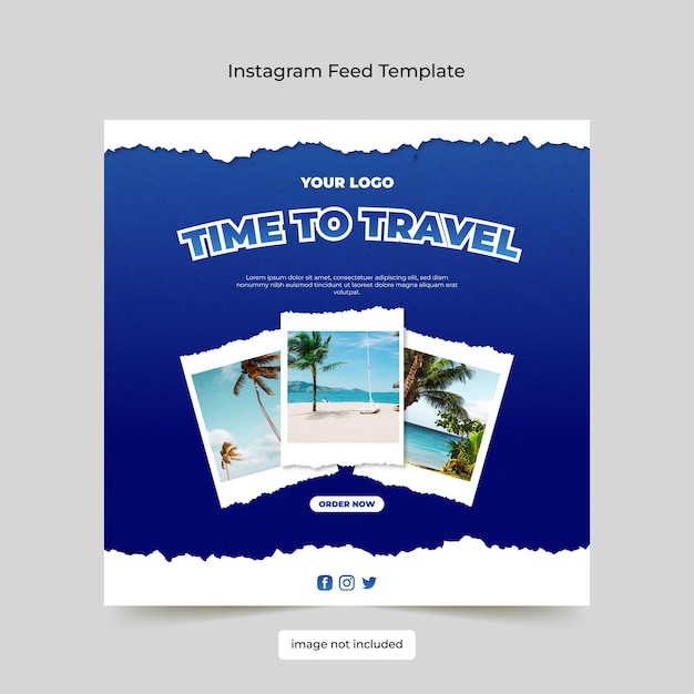 Instagram feed tamplate traveling