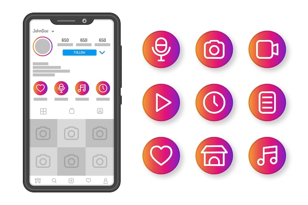 Основные моменты в градиентах Instagram