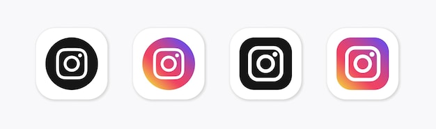 Вектор Икона instagram логотип социальных сетей instagram