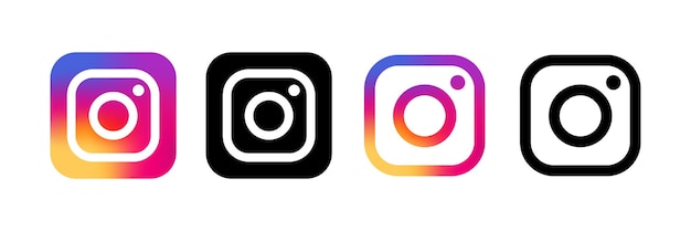 Instagram icon set Social media concept Vector Zaporizhzhia Oekraïne 14 december 2021