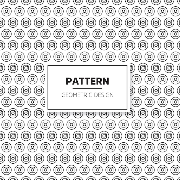 Instagram icon vector pattern background vector eps