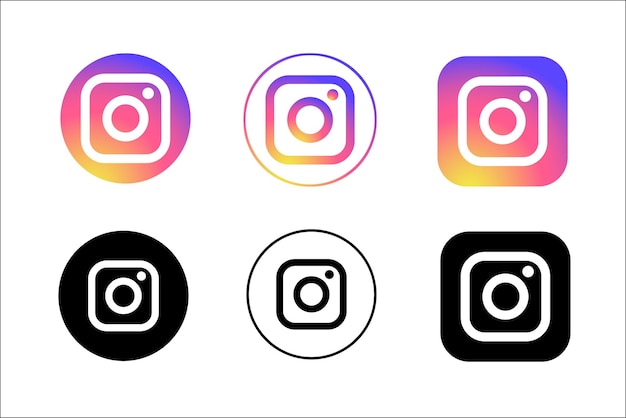 ベクトル instagram のアイコン、instagram のロゴ、instagram