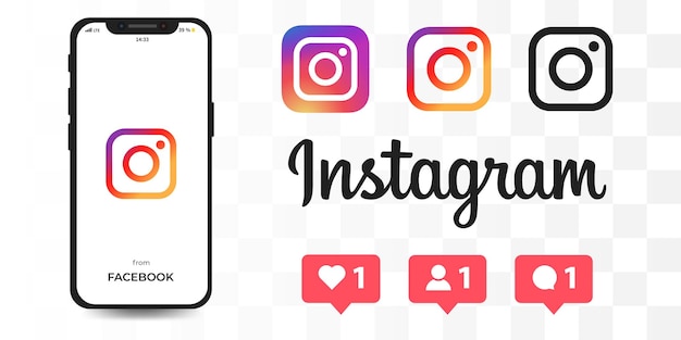 Instagram instagram mobile app illustrazione vettoriale editoriale icona social media eps 10