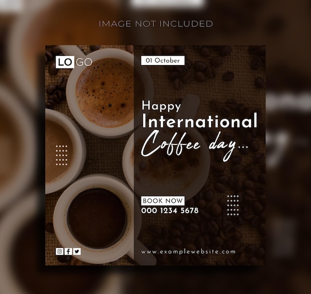 Instagram Internationale koffiedag postsjabloon
