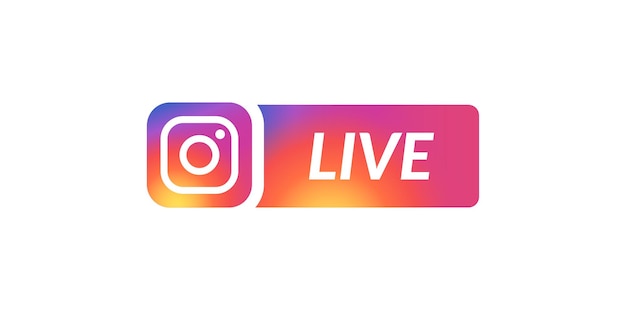 Vettore instagram live icona logo disegno vettoriale isolato icona instagram live su sfondo bianco