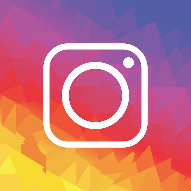 Instagram low poly icon