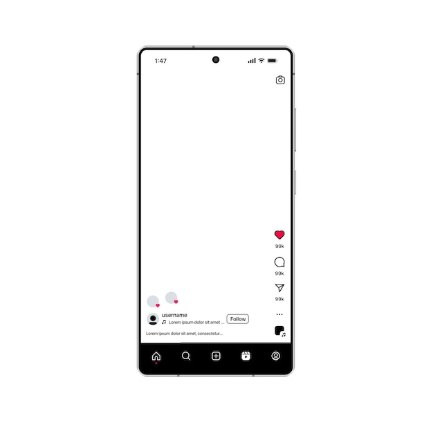 instagram mobile phone mockup