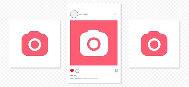 Modello di post sui social media in sfondo pastello modello di post sul feed di instagram modello di cornice trasparente schermo di instagram editoriale