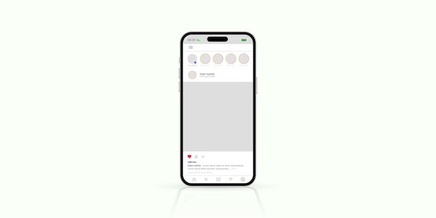 Instagram mockup social media sjabloonontwerp met mobiele telefoon