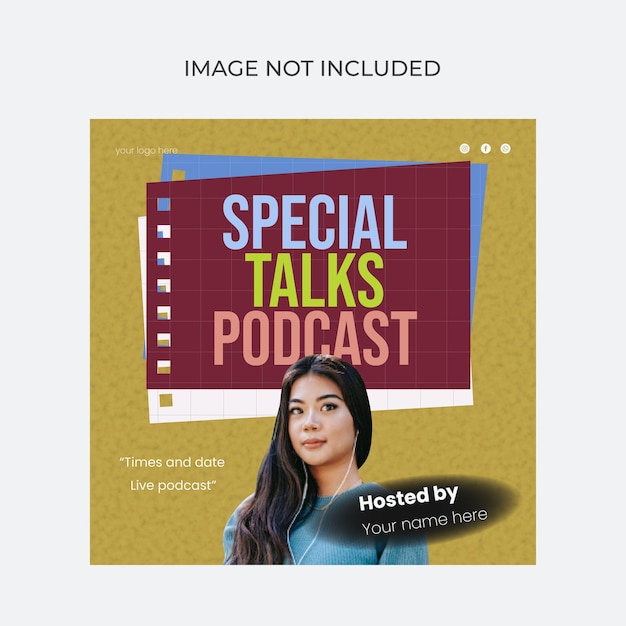 Instagram podcast template design