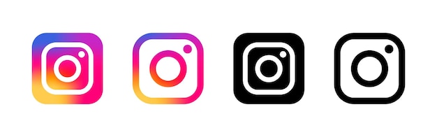 Instagram populaire sociale media Set van iconen in verschillende stijlen Vector redactionele illustratie Rivne Oekraïne 10 april 2023