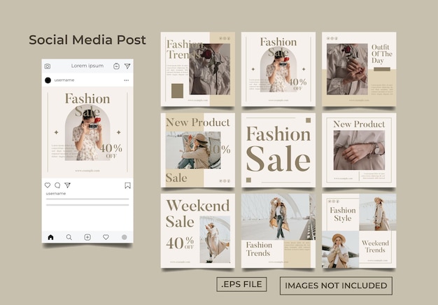 instagram post banner for fashion post