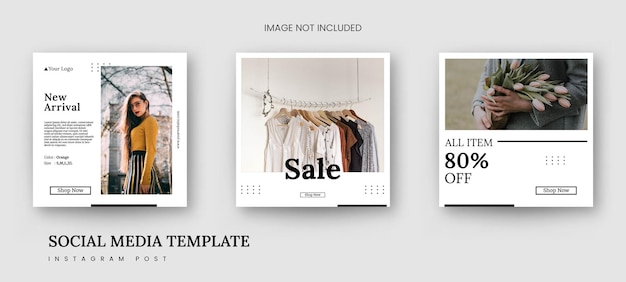 Instagram post banner minimalist fashion template
