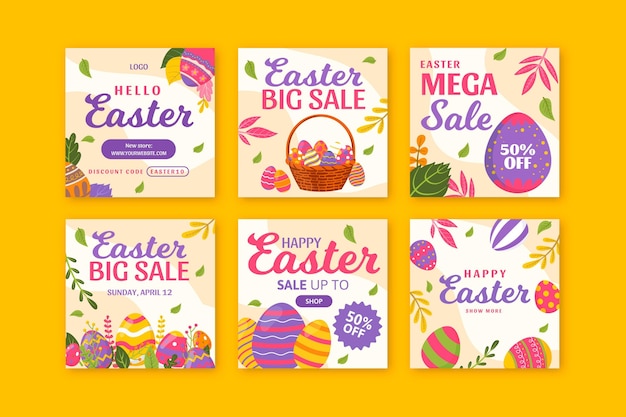 Instagram post collection for easter sale