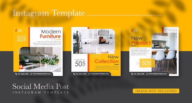 가구 디자인을위한 Instagram 포스트 컬렉션
