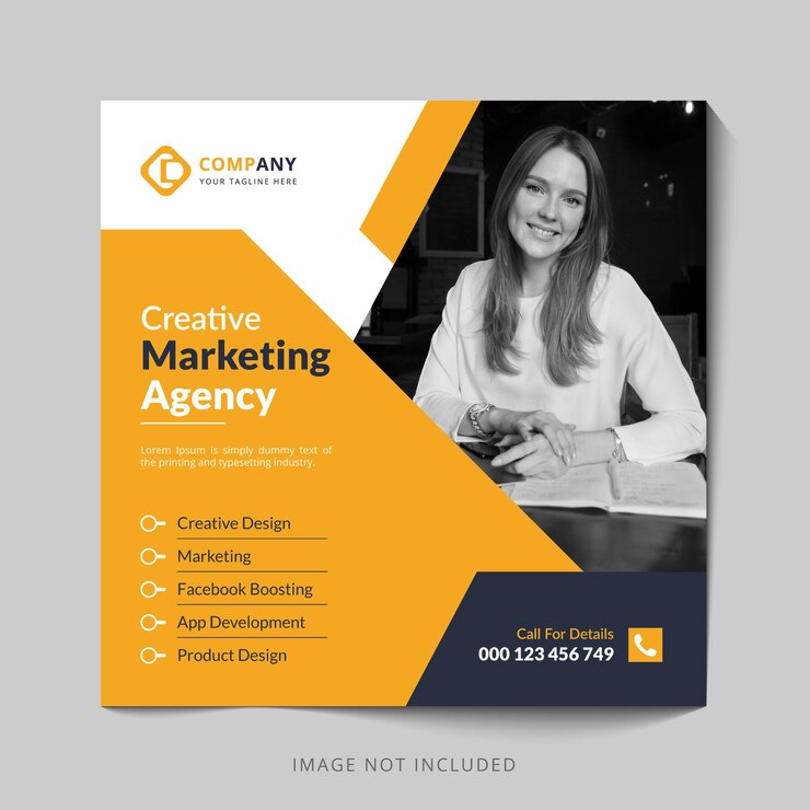 instagram post creative marketing agency template