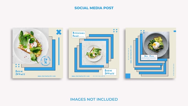 Cibo di design per post di instagram