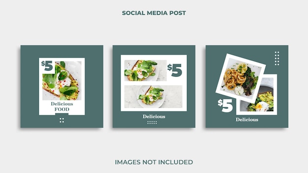 Cibo di design per post di instagram