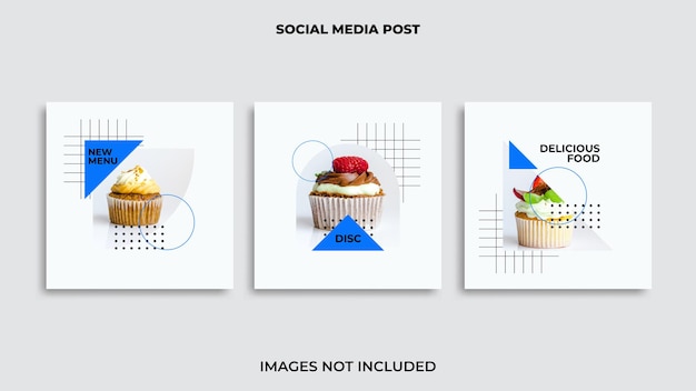 Cibo di design per post di instagram