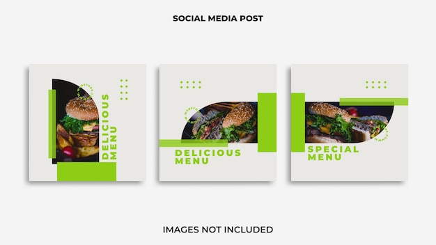 Cibo di design per post di instagram