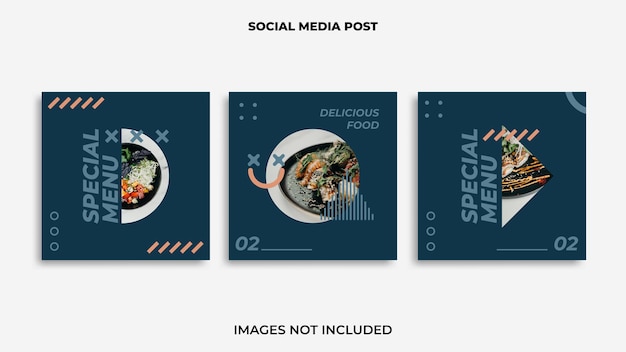 Cibo di design per post di instagram