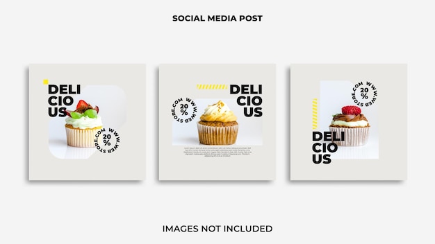 Cibo di design per post di instagram