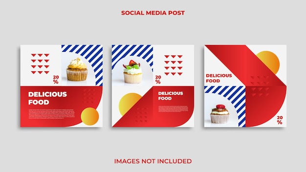 Cibo di design per post di instagram