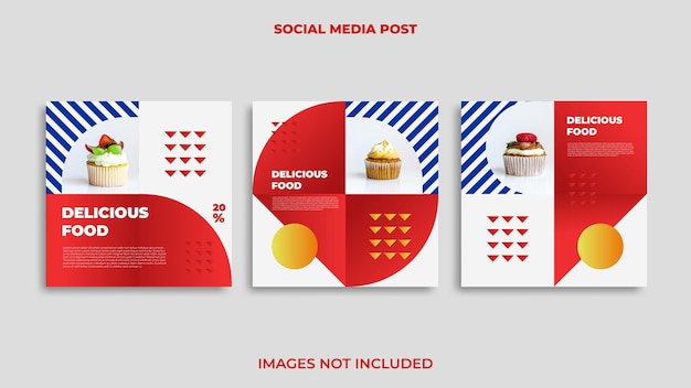 Cibo di design per post di instagram