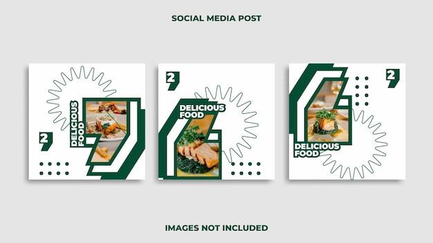 Cibo di design per post di instagram