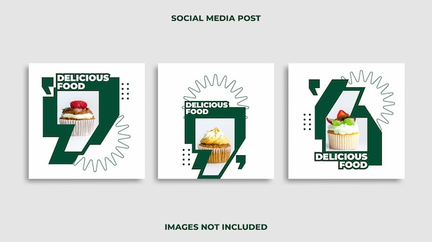 Cibo di design per post di instagram