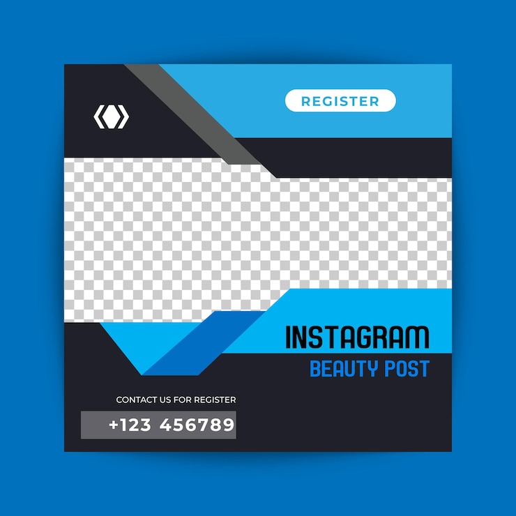 Vector instagramの投稿デザインテンプレート