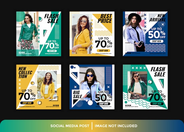 Instagram post fashion style template