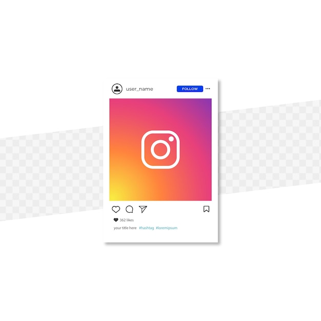 Instagram Post frame sjabloon vector