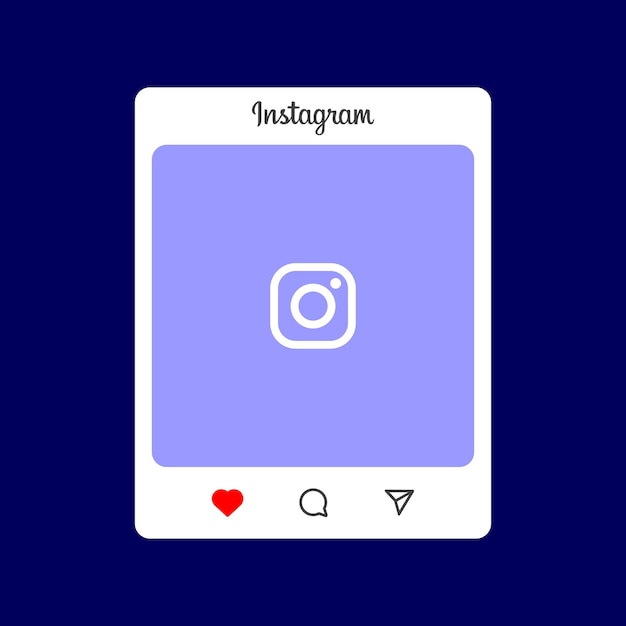 Vector instagram post mockup geïsoleerd