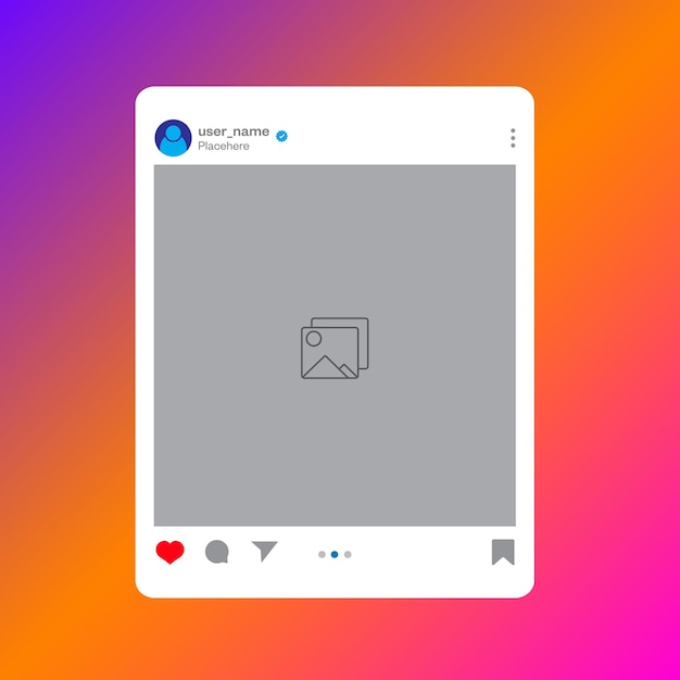 インスタグラム・ポスト・モックアップ (PSD)