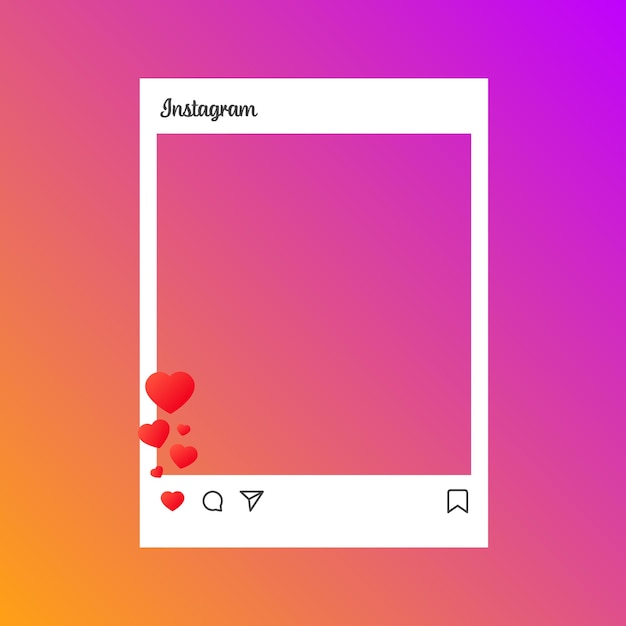 Vector instagram post mockup social media editorial instagram post template like the post isolated social media instagram icon vector illustration