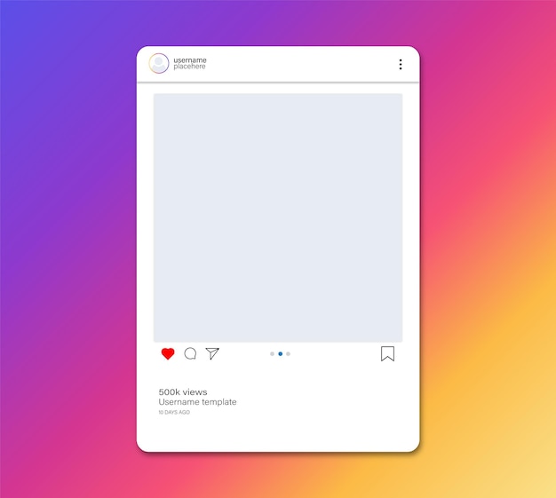 Vector instagram post mockup template