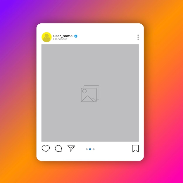 インスタグラム・ポスト・モックアップ