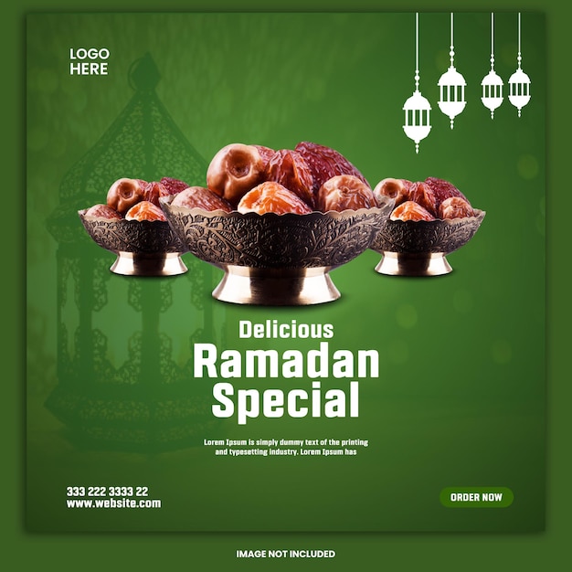 Vector instagram post ramadan design