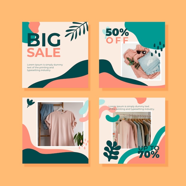 Instagram post sale template design