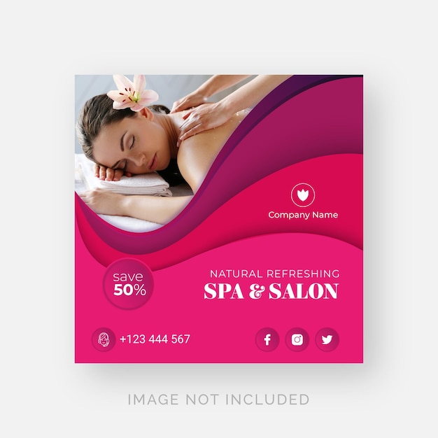 Instagram posts for beauty and spa with lovely pink variations