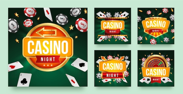 Instagram posts collection for casino and gambling