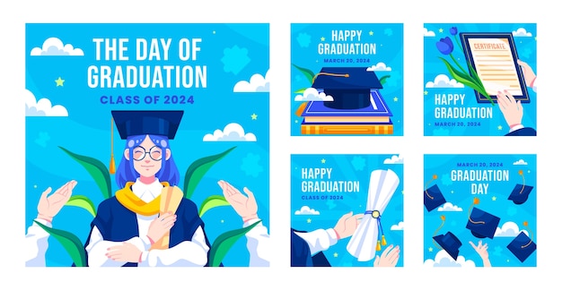 Instagram posts collection for graduation