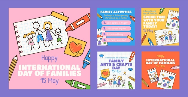 국제 가족의 날을 위한 Instagram 게시물 모음