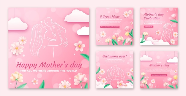 Instagram posts collection for mother's day celebration